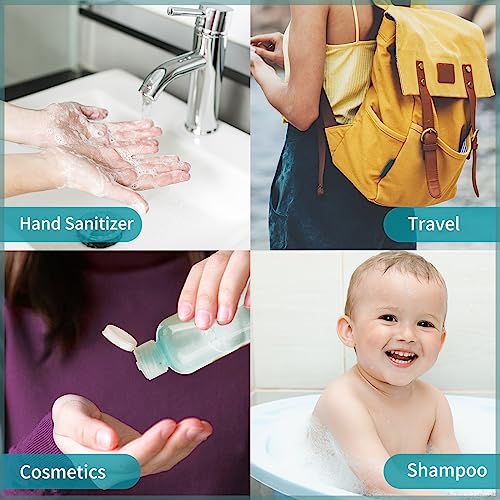 LISAPACK 3.4 oz Travel Bottles for Toiletries, Plastic Travel Size Containers for Shampoo Conditioner TSA Approved, Empty Small Squeeze for Lotion, Leak Proof Mini Liquid Tube Refillable Light Green - color: Light Green