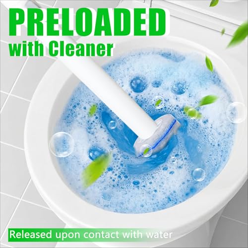 40 Count Toilet Bowl Wand Refills for Clorox, 4X Cleaning Power Toilet Bowl Cleaner Refill Pads for Clorox Wand System, Disposable Toilet Brush for Bathroom Cleaning - size: 1 Count (Pack of 40)