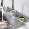 24-Inch Kitchen Sink Splash Guard Mat | 7° Slope for Fast Self-Draining | Snap-Lock Design | Universal & Cuttable Silicone Faucet Mat Gray - color: Gray, size: 24" x 5.5"