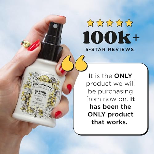 Poo-Pourri Before-You-Go Toilet Spray, Original Citrus, 8 Fl Oz, Up to 400 Uses, Bathroom Odor Deodorizer, Plant-Based with Essential Oils, for Home or Work, Lemon, Bergamot and Lemongrass Scent - size: 8 Fl Oz (Pack of 1)