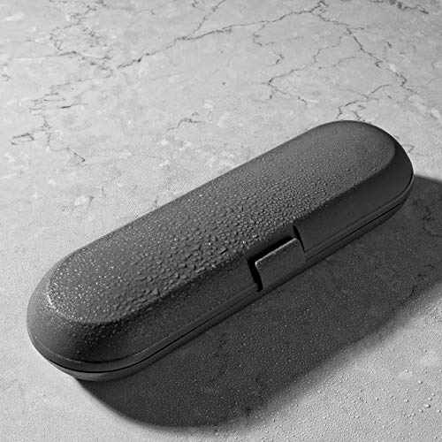 Cosmos Pack of 2 Plastic Travel Case Toothbrush Carrying Case Holder Container Compatible with Oral B Pro and also for Sonicare & Other Toothbrush - color: Black + White