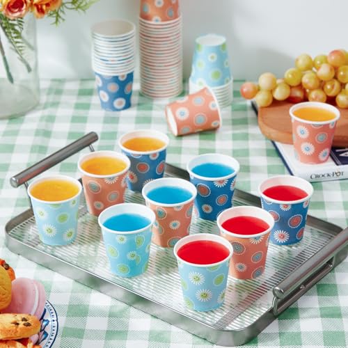SIUQ 1200 Pack 3 oz Paper Cups, Disposable Bathroom Cups, Mini Mouthwash Cups, Small Cup 3 Ounce for Bathroom, Party, Picnic, BBQ, Travel(Daisy) - color: Daisy 3oz-1200 pack