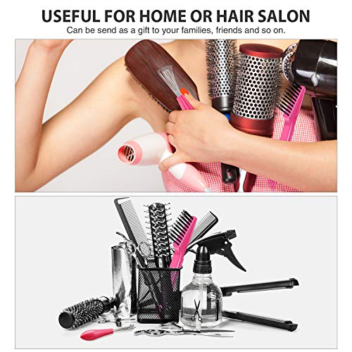 Boao 2 Pcs Hair Brush Cleaning Tool Set,2-in-1 Double Headed Hair Brush Comb,Metal Toothed Cleaner Dirt Remover, Portable Hairbrush Cleaner Tool for Removing Dust Home Salon Use(Pink and Pink) - color: Pink and Pink