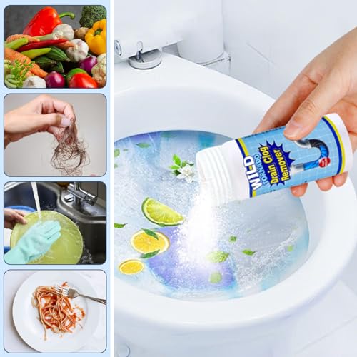 4PCS Pipe Dredge Powder, Sink & Drain Cleaner, Pipeline Dredging Agent for Kitchen Bathroom, Portable Cleaning Tool