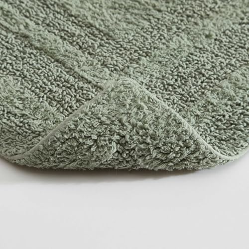 Eddie Bauer - Bathroom Rug, 100% Soft Plush Tufted Cotton Bath Rug, Highly Absorbent, Quick-Dry, and Skid-Resistant Backing (Logan Olive Green, 2 Piece) - color: Olive Green, style: 2 Piece