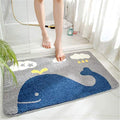 Cute Bathroom Rugs mats,Non-Slip Extra Soft Microfiber Washable Water Absorbent Shower Toilet Kids Bath Rugs mats Set for Bathroom (Whale, 20"x32"/50x80cm)
