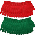 48 Pcs Red and Green Exfoliating Gloves Shower Gloves Bulk Christmas Stocking Stuffing Gifts Double Sided Body Scrub Exfoliate Glove for Women & Men Bath Shower Beauty Spa Massage Scrubber