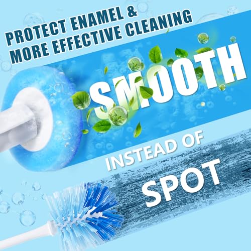Swingers Disposable Toilet Brush,Toilet Bowl Cleaners,Toilet Cleaning Supplies,Toilet Brush and Holder Set with Cleaner Refills for Toilet Bowl Cleaners,Bathroom Cleaning, Bathtub (White, 2 Pack)