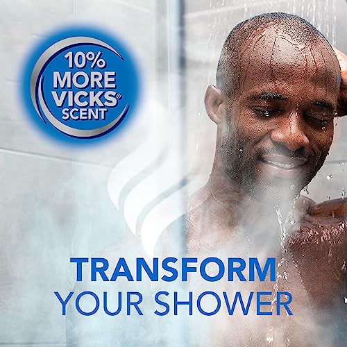 Vicks, VapoShower Plus, Shower Steamers, Eucalyptus Shower Steamer & Menthol Scent, Clean Dissolving Vapor Shower Tablets, Aromatherapy Shower Steamer & Shower Bombs, 12 count - size: 12 Count (Pack of 1)
