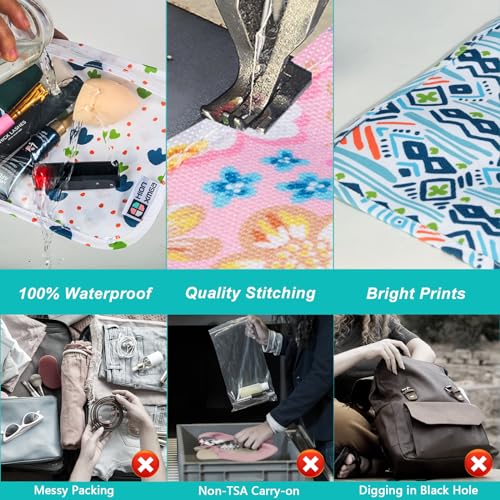 HIONXMGA TSA Approved Toiletry Bag, Set of 3 Clear Travel Toiletry Bag Quart Size Zipper Travel Pouch, Waterproof Makeup Cosmetic Bag for Women Men Kids Toiletries Carry on, Plus - color: Plus, Mixed Sizes