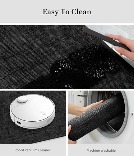 YIHOUSE Bathroom Rugs Sets 3 Piece Dark, 16x24+16x32+16x32in | Non Slip, Quick Dry, Absorbent Washable, Thin Fit Under Door, For Elder, Sink, Laundry - color: Dark, size: 16x24+16x32+16x32