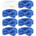 Semato Bachelorette Party Favor Set - Bride & Bridesmaid Spa Headbands (1 Bride + 7 Royal Blue) - color: 1 birde+7 royal blue