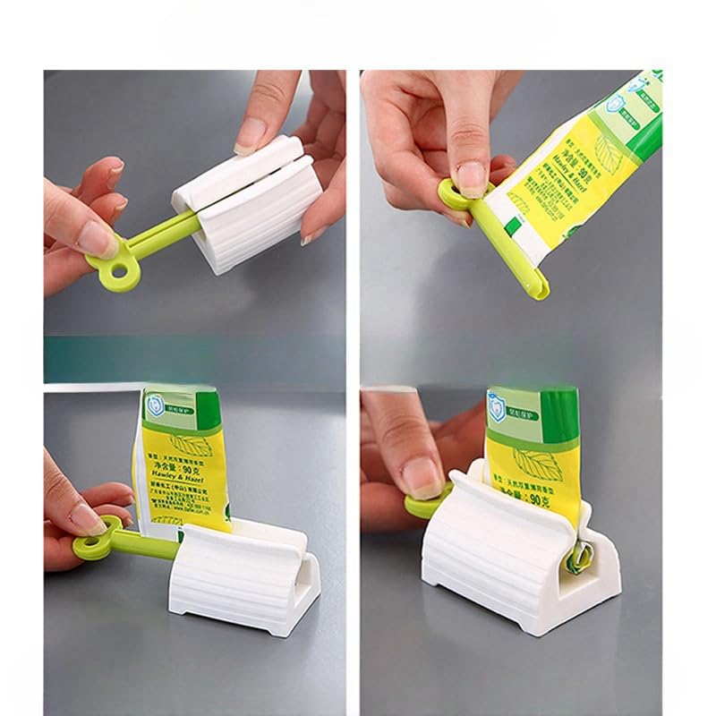 Manual Toothpaste Tube Squeezer – Easy Squeeze Dispenser for Toothpaste, Creams, and Gels 3-Sets Red Blue Green 1