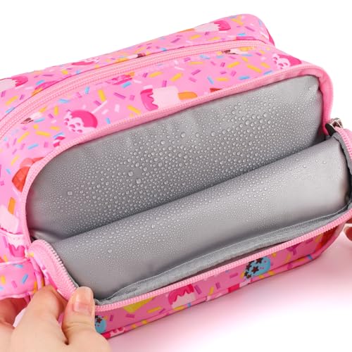 Kids Toiletry Bag for Girls, Travel Toiletry Bag for Little Young Girls Cosmetic Bag Makeup Bag Waterproof Hanging Wash Bag Toddler Toiletries, Candy Pink - color: Pink Candy