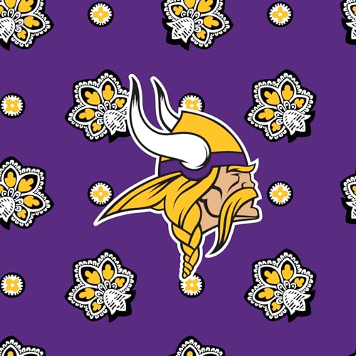 Vera Bradley Women's Cotton Nfl Medium Cosmetic Makeup Organizer Bag (Multiple Teams Available) - color: Purple /Gold Bandana With Minnesota Vikings, size: One Size