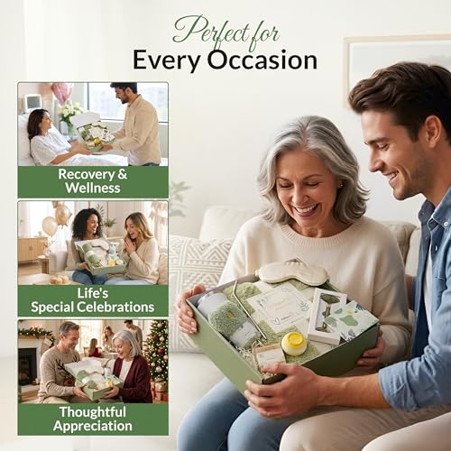 Gift Set Women, Get Well Gifts Women, Gift Basket Womens, Care Package Womens, Self Care Gifts Woman, Birthday Gift Box Woman, Spa Gifts for Her, Hug Box for Her - color: Get Well Soon