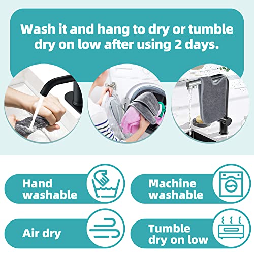 PoYang 4 Pack Faucet Mat for Kitchen Sink Splash Guard Short: Super Absorbent Microfiber Sink Water Splash Guard Behind Kitchen Faucet Mat for Bathroom, RV Protector, Machine Washable 17.7'' x 4.7'' - size: 17.7" x 4.7"