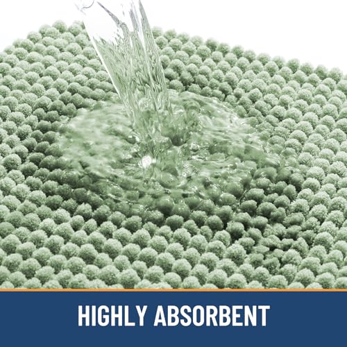 Arotive Bathroom Rugs 40" x 32", Ultra Soft Absorbent Chenille Bath Rugs, Rubber Backing, Machine Washable Bath Mats for Bathroom Floor, Tub and Shower, Home Decor Accessories, Sage Green - color: Sage Green, size: 40" X 32"