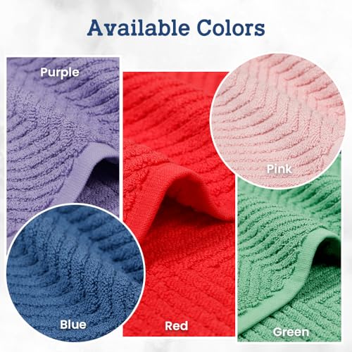 Casa Lino 100% Cotton Bath Mat Set of 2 (NOT A Rug) - 34" x 22" Bathroom Floor Towels - Machine Washable, Soft, Highly Absorbent & Quick Dry Bath Floor Towel (Navy) - color: Navy