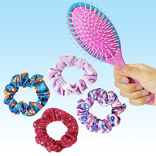 Luv Her Paw Patrol Hair Accessories Set - 9 inch Detangling Brush, 4 Scrunchies & Hair Ties for Girls - color: Paw Patrol 5 Piece Hair Accessories