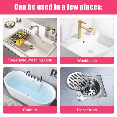 Foaming Drain Cleaner, Sink Drain Cleaner and Deodorizer, Drains Clog Remover for Bathroom Sinks, Washbasin, Tubs (2PCS)
