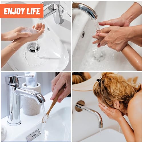 Vakabiu 2024 New Pop Up Bathroom Sink Drain Strainer Hair Catcher, Sink Drain Stopper with Removable Stainless Steel Filter Basket,for US Bathroom Sink Stopper Replacement (2PCS)