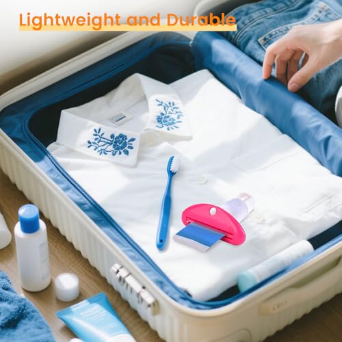 LOVEINUSA 6 PCS Toothpaste Tube Squeezer Dispenser, Tooth Paste Roller | Squeezer Holder for Saving Toothpaste Facial, Cleanser Creams, Multicolor - color: 6pcs