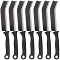 7 Pcs Hard Bristle Crevice Cleaning Brush Set - for Grout, Tight Spaces & Gap Cleaning, Deep Reach Narrow Scrubber Tools for Bathroom Tiles, Kitchen Sink, Window Tracks & Car Vents, Home Essentials