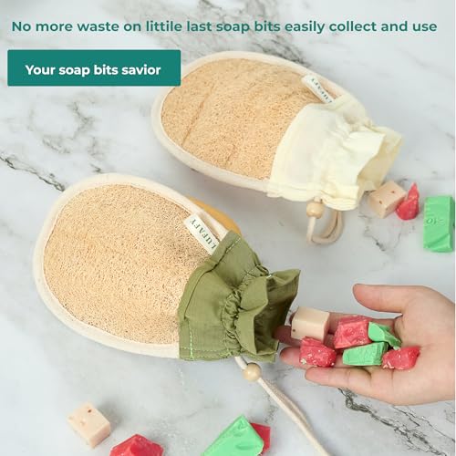Loofah Soap Saver Bag, Soap Savers for Bar Soap, Bar Soap Pouch, Bar Soap Loofah Pouch, Soap Bags Mesh Exfoliating (Pack of 1)