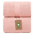 Alusa Home 100% Organic Luxury Bath Sheets - GOTS Certified - Extra Large 35x70 Inches (Pack of 2) Zero-Twist, Long-Staple Cotton Bath Sheet Set (Blush Pink) - color: Blush, size: 2pc Bath Sheets