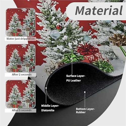 Faucet Fast Absorbent Pad - Christmas Snowman Reindeer , Suitable For Kitchen, Bathroom, Island And Other Scenes - color: Christmas Snowman Reindeer