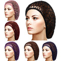 Geyoga 6 Pieces Hair Net Snoods for Women Sleeping Mesh Soft Rayon Knit Crochet Hairnet Long Short Curls Hair Cover Accessory (Black, Wine Red, Light Brown, Pink, Purple, Navy Blue) - color: Black, Wine Red, Light Brown, Pink, Purple, Navy Blue