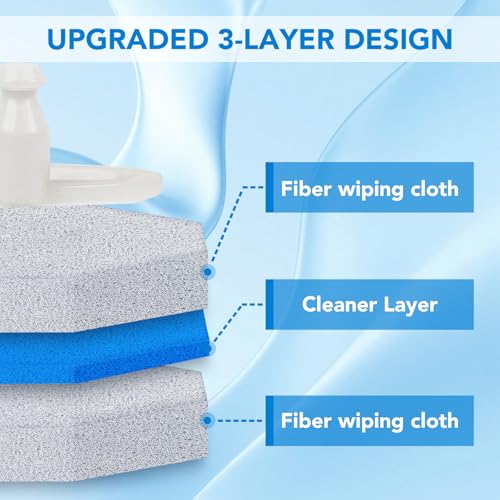 50 Count Toilet Wand Refills for Clorox, Upgrade Disposable Replace Brush Heads Compatible with Clorox Toilet Wand for Toilet and Bathroom Cleaning