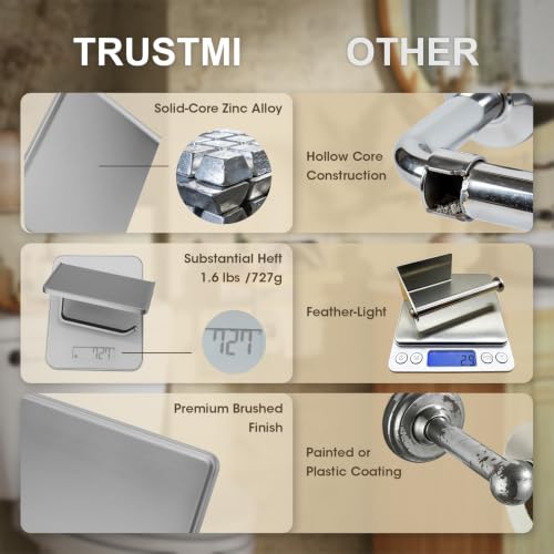 Toilet Paper Holder with Phone Shelf Solid Metal Bathroom Wall Mounted Tissue Roll Dispenser Storage, Brushed Nickel - color: Brushed Nickel, size: 7.1" x 4.3"