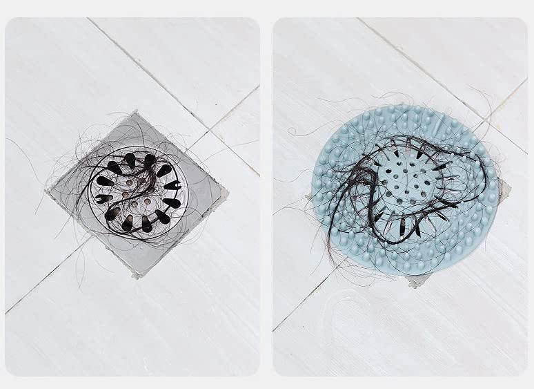 Shower Drain Hair Catcher - 5 Pack Anti-Slip TPR Silicone Drain Covers for Bathroom Tub Sink, Universal Fit Over Shower or Kitchen Sink Garbage Disposal Multi-Color Strainers
