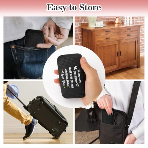 Gifts for Son,Son Christmas Gift Birthday Stocking Stuffers Father's Valentines Day Stepson Gifts Ideas for Him Adult Son from Mom Dad Stepmom Nail Kit Clippers for Men Manicure Pedicure Tools - color: Black Son