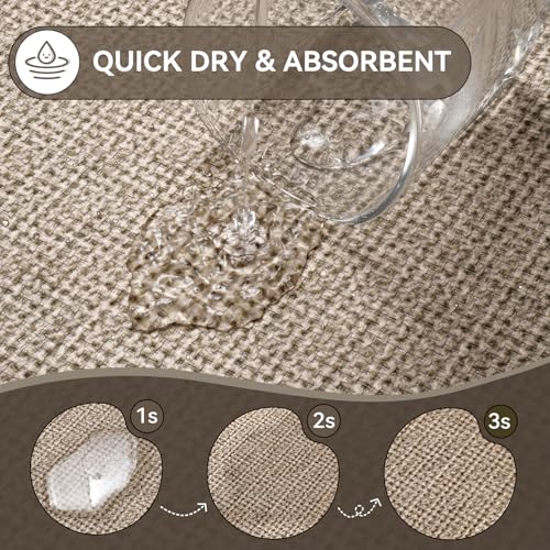YDKGL Bathroom Rugs Mat 20x31, Ultra Thin Non Slip Bath Mats for Bathtub Quick Dry Absorbent Rubber Bathroom Mat Fit Under Door, Washable Half Round Bath Rugs, Beige Brown - color: A-beige Brown, size: 20” X 31“