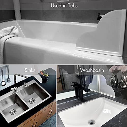 Spidfee Shower Splash Guard Kit, Large Splash Guards for Bathtub Waterproof Self-Adhesive Shower Corner Guards to Keep Water in Shower or Bath, Pack of 2 (9.25 x 9.25 inches) - size: 9.25 x 9.25 inches