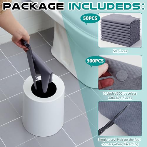 50 Pack Disposable Urinal Floor Mats Nonwoven Restroom Splash Pads with 300 Adhesive Dots 17.5" x 21" Mats Commercial Mens Bathroom Tile Protection Office Bar School Gym Facility Use(Gray) - color: Grey
