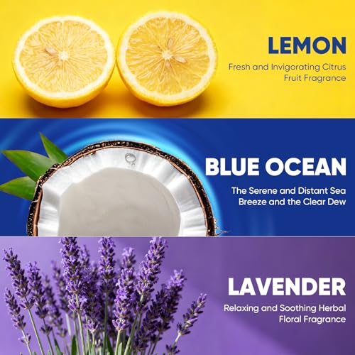 15Ct Aromative Toilet Brush Refills, Toilet Bowl Cleaner Refills, Double-Layer Cleaning Pads Added, Disposable Refill Heads for Toilet Bowl Cleaner Wands，Lemon, Blue Ocean, Lavender （Patented） - color: Lemon, Blue Ocean, Lavender(15P)