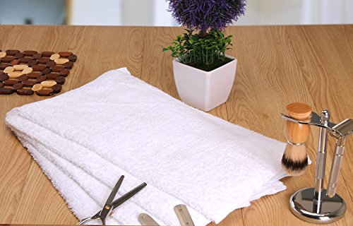 Utopia Towels, Salon Towel, Pack of 12, 16 by 27 Inches, Highly Absorbent Cotton Towels for Hand, Gym, Beauty, Spa, and Home Hair Care, White - color: White, size: 12 Pack