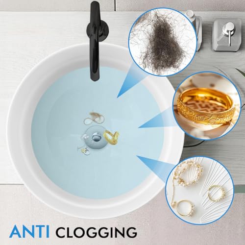 Bathroom Sink Stopper, Bath Universa Sink Drain Strainer 10,000 Pop-up Test 2 in 1 Fast Drain Anti-Clog Strainer Sink Drain Plug