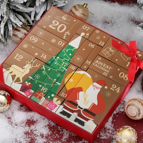 Advent Calendar 2026 BODY & EARTH Holiday Gifts for Women Christmas 24 Days of Beauty Countdow Calendar 24PCS 2026 Skincare Advent Calendar - color: Brown