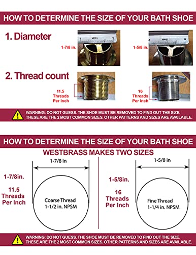 Westbrass D93-2-62 1-1/2" Tip-Toe Bathtub Drain Plug Trim Set with Two-Hole Overflow Faceplate, Matte Black, 1 Count (Pack of 1) - color: Matte Black, size: 1 Pack