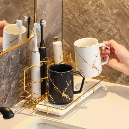 Bathroom Metal Toothbrush Holder, Electric Toothpaste Toothbrush Holder, Family Apartment Bathroom Set Decoration Accessories Mouthwash Toothbrush Cup