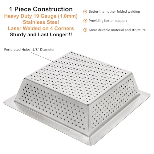 Leyso Stainless Steel Floor Sink Top Hang Basket Strainer Sink Drain Cover 10” x 10” x 2-1/2” for Kitchen, Restaurant, Bar, Buffet (2-1/2"H SS x 4) - style: 2-1/2"H SS x 4