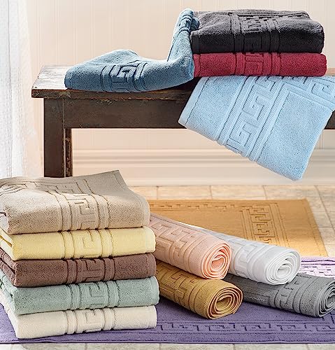 Superior Hotel & Spa Quality Bath Mat Set of 2, Made of Long-Staple Combed Cotton, Durable and Washable Bathroom Mat 2-Pack - Toast, 22" x 35" each - color: Toast, size: 22" x 35" (Set of 2)