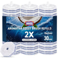 30Ct Aromative Toilet Brush Refills, Toilet Bowl Cleaner Refills, Double-Layer Cleaning Pads Added, Compatible with Most Toilet Brushes，Blue Ocean（Patented） - color: Blue Ocean (30P)