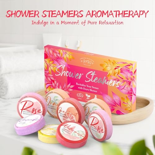 Shower Steamers Aromatherapy 8 Pack - Natural Essential Oil Shower Bombs for Self Care, Stress Relief Stocking Stuffers, Relaxation Birthday Gifts for Women and Men. Revitalizing Blossom Style - style: Revitalizing Blossom Style