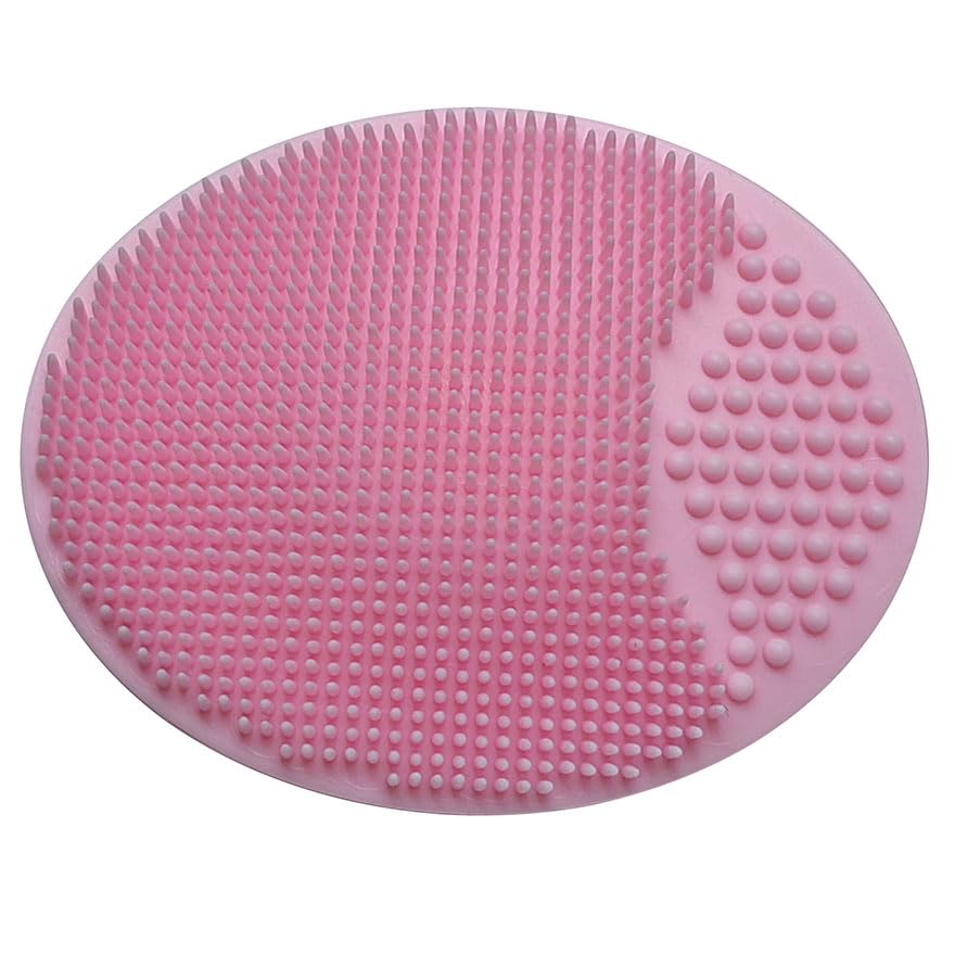 Baby Bath Brush, Baby Cradle Cap Brush, Silicone Massage Brush, Baby Comb, Children's Comb（3pcs） (Pink) - color: Pink